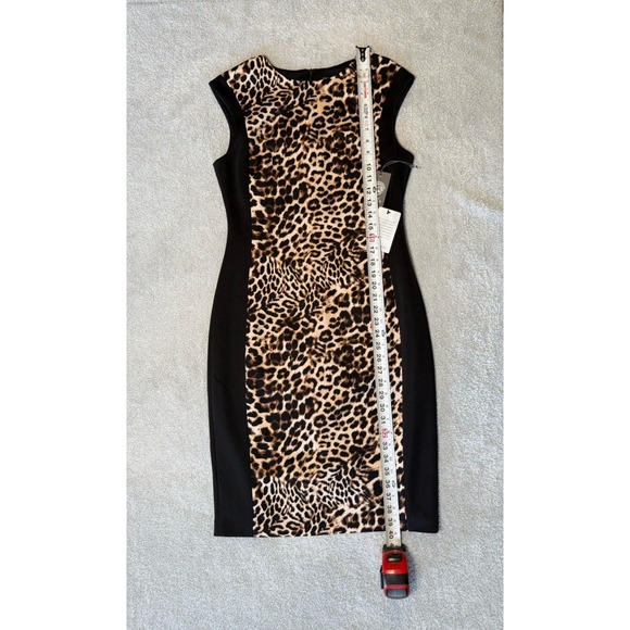 NWT Vince Camuto Dress Leopard Animal Print Stretch Women's Size 8 - Picture 11 of 12